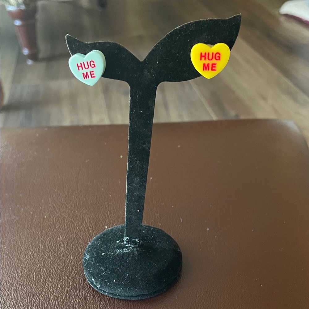 “Hug Me” Heart Valentine’s Day Earrings